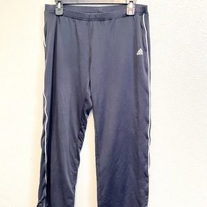 Black Adidas Sweatpants w/white Strips (L)